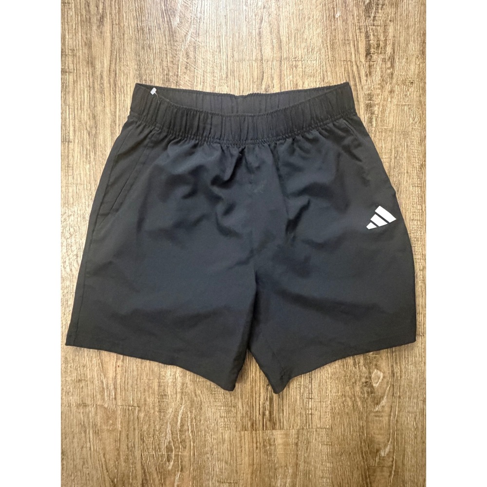 Adidas Boys Athletic Shorts Black Regular Fit XL 18/20 Recycled Polyester